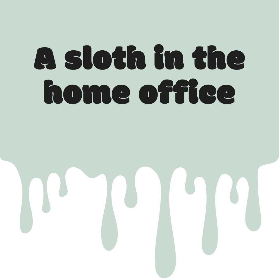 A sloth in the home office