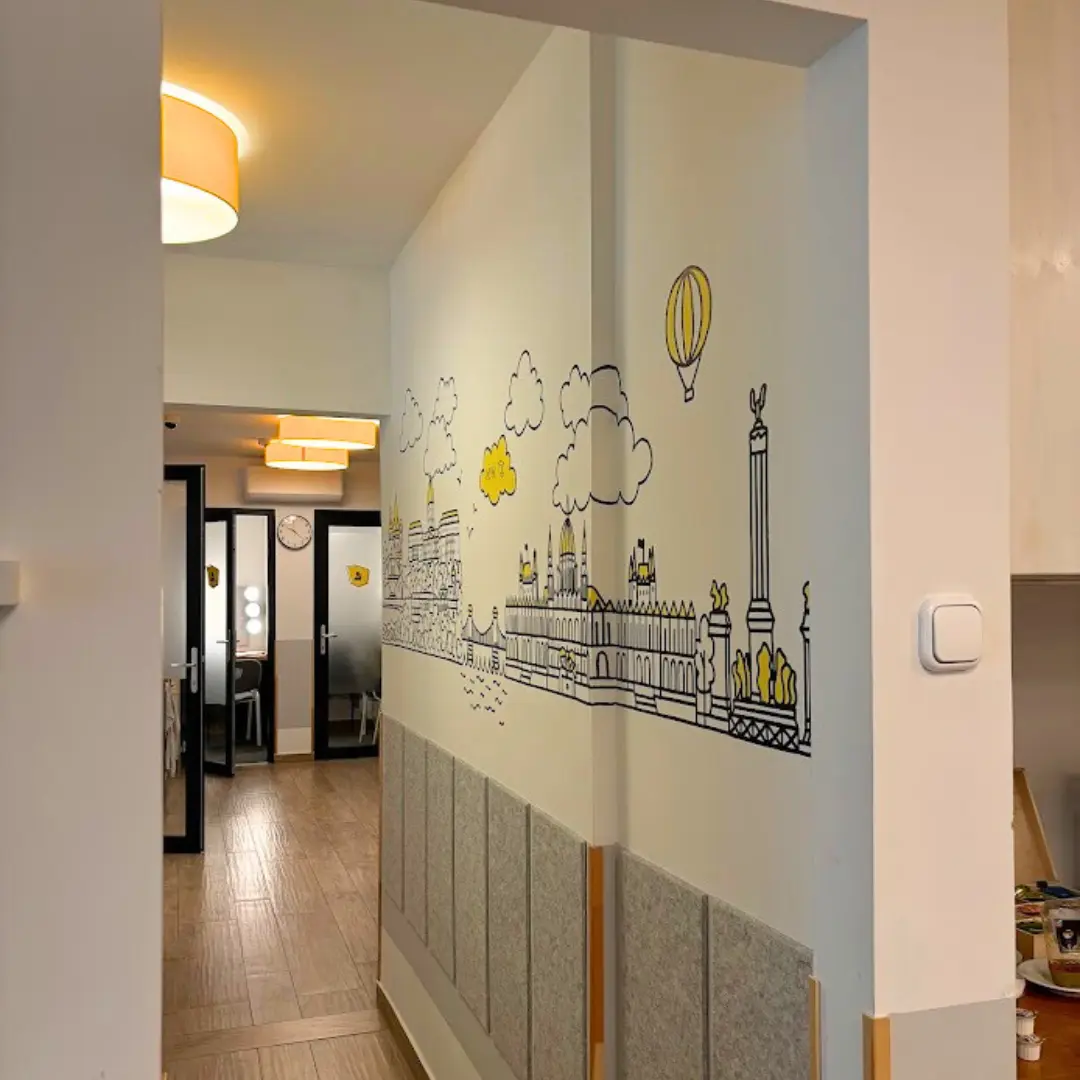 The corridor before painting