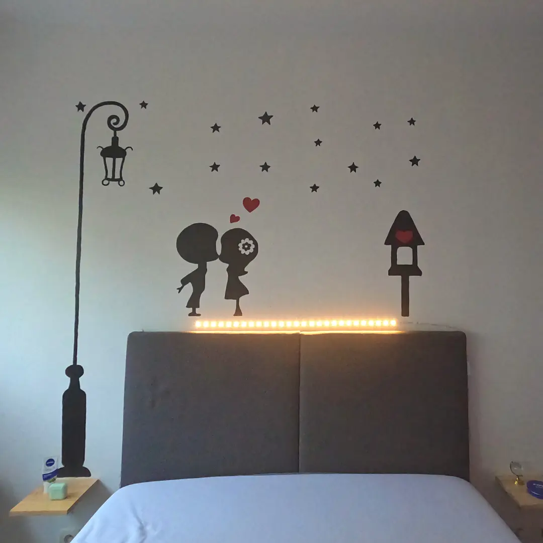 Éjféli Szerelem dekorációs falfestmény