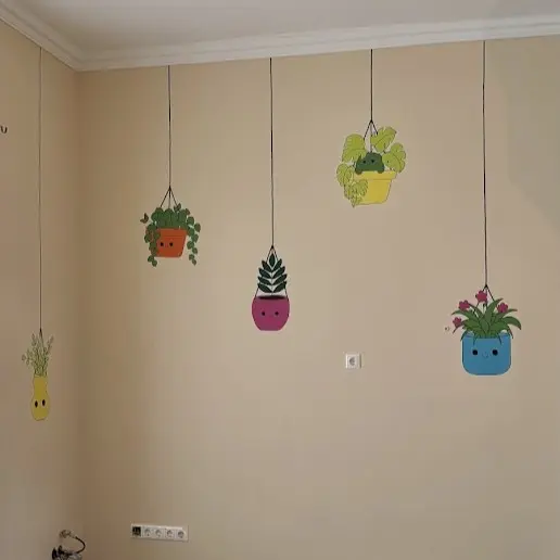 Mókaspók dekorációs falfestmény