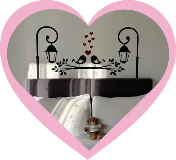 Szerelmes Madarak dekorációs falfestmény